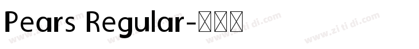Pears Regular字体转换